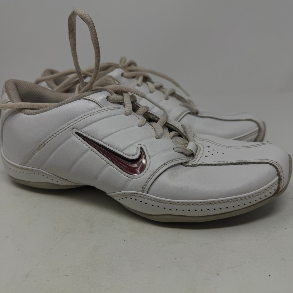Nike Cheer Shoes Women 6 Musique IV White Leather Cheerleading 318674-111 EUC